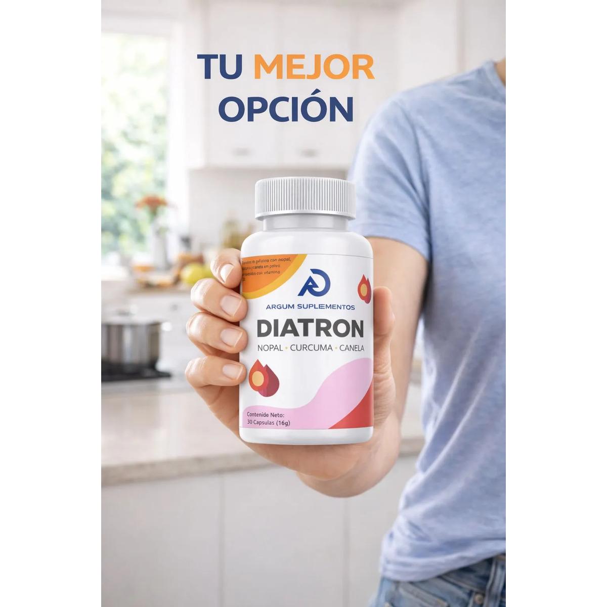 Diatron 30 Cápsulas, Nopal, Curcuma, Canela, Apoyo Glucosa - imagen 2