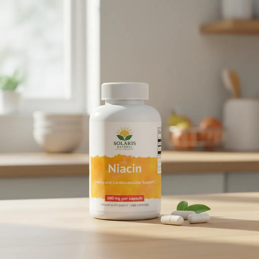 Solaris Suplemento Niacin Vitamina 500mg 250 Capsulas B3 - imagen 4