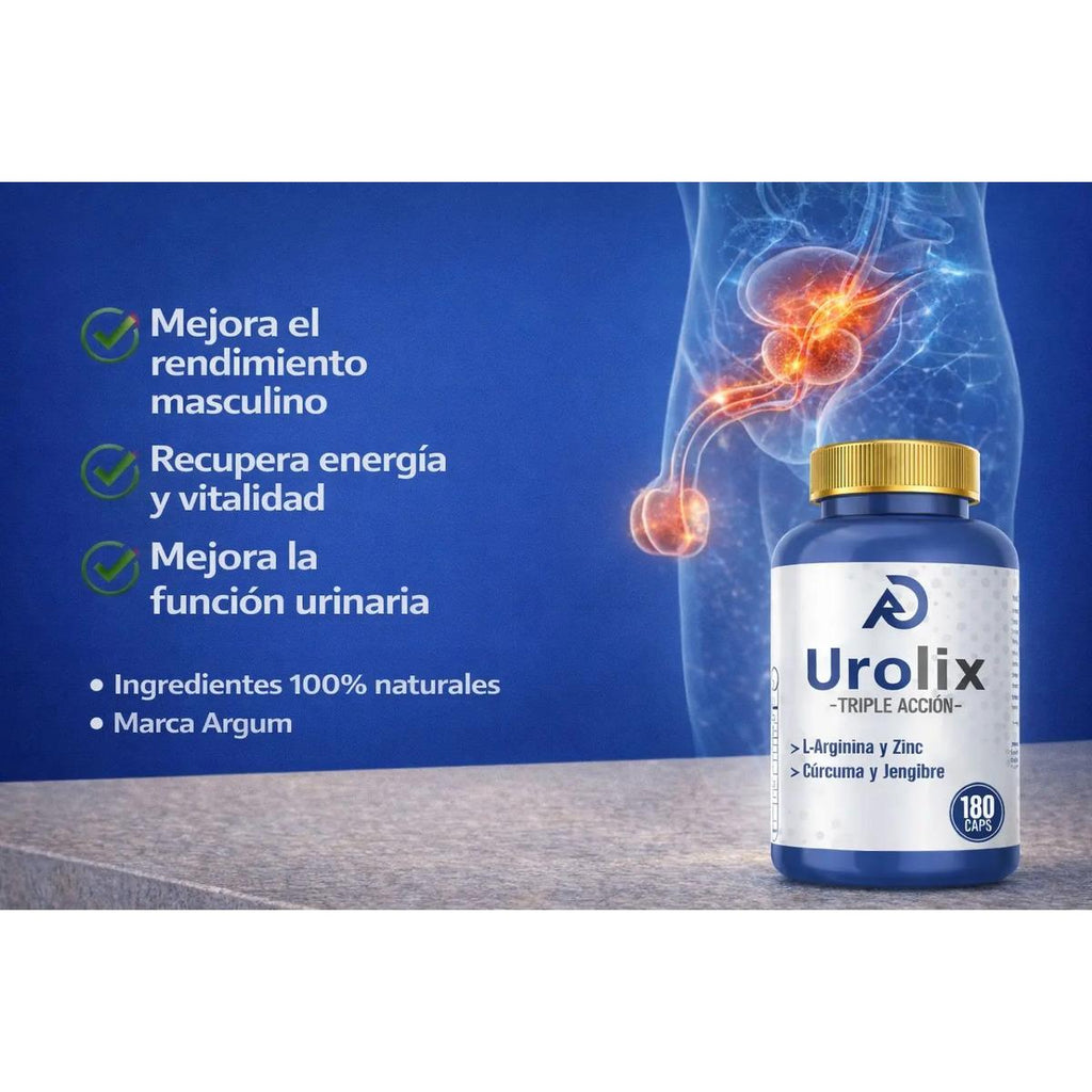 Urolix L-arginina,maca,damiana,saw Palmetto,prostata 180caps - imagen 2