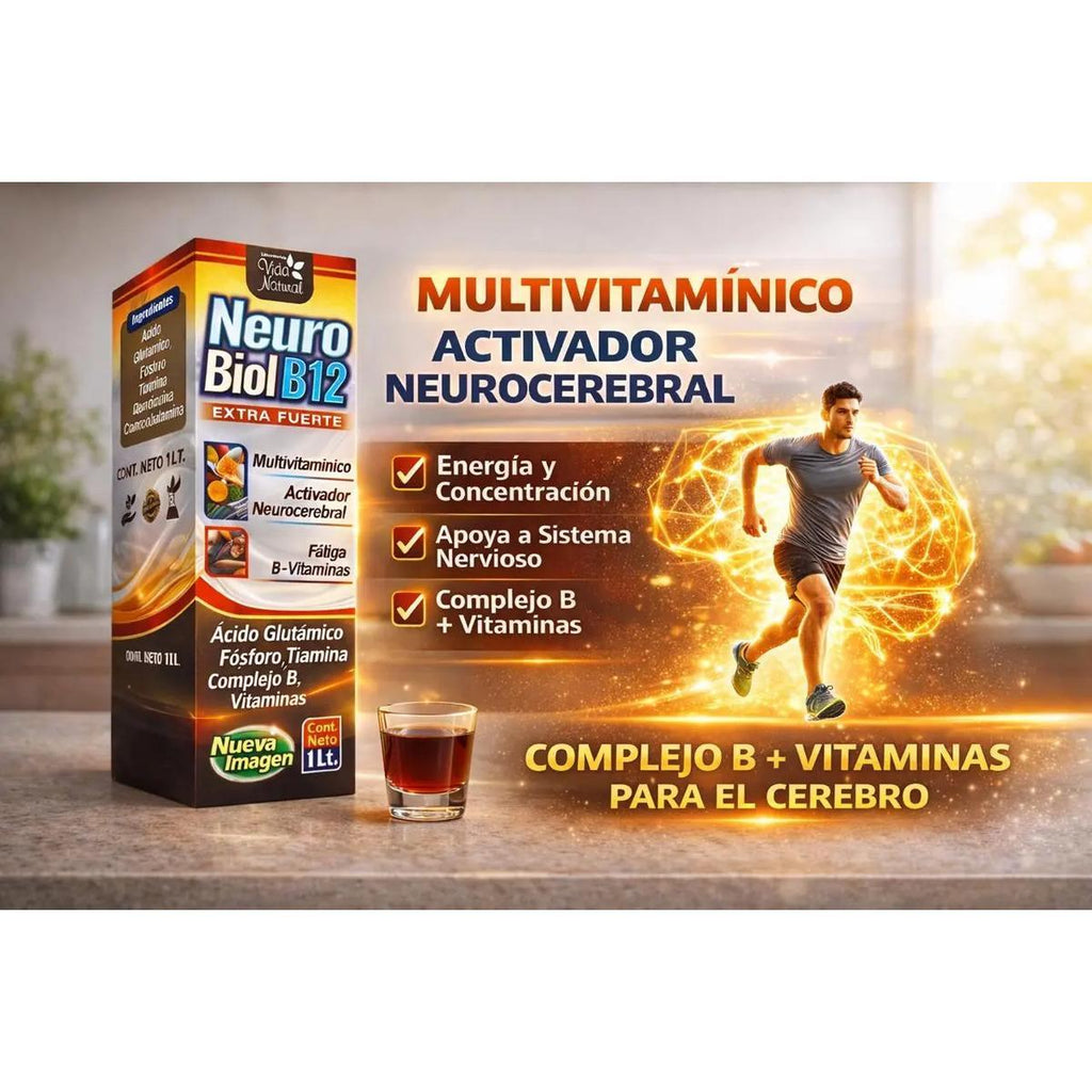 2 Pack Neurobiol B12| Suplemento| Complejo B| Tónico 1lt - imagen 3