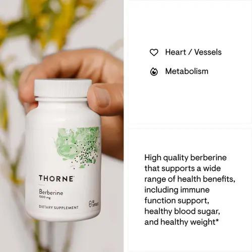 Suplemento Thorne Berberina 1000mg Cáps Sin Gluten 60 Caps - imagen 4
