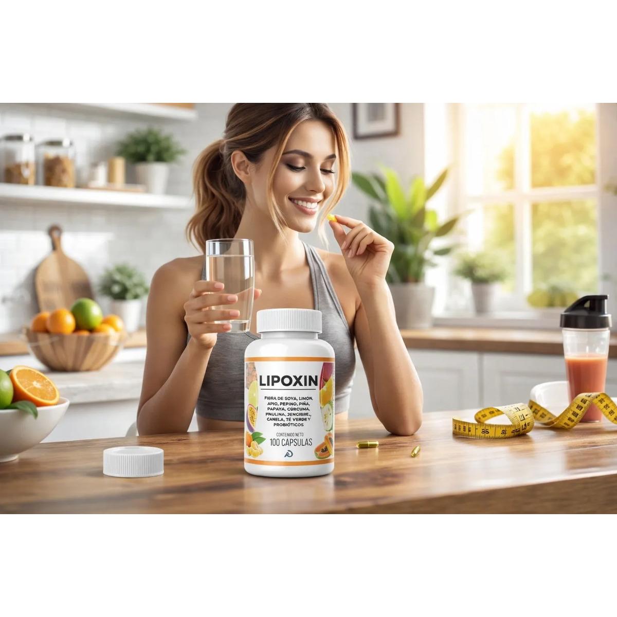 Lipoxin 100 Cápsulas Suplemento Fibra + Probióticos - imagen 3