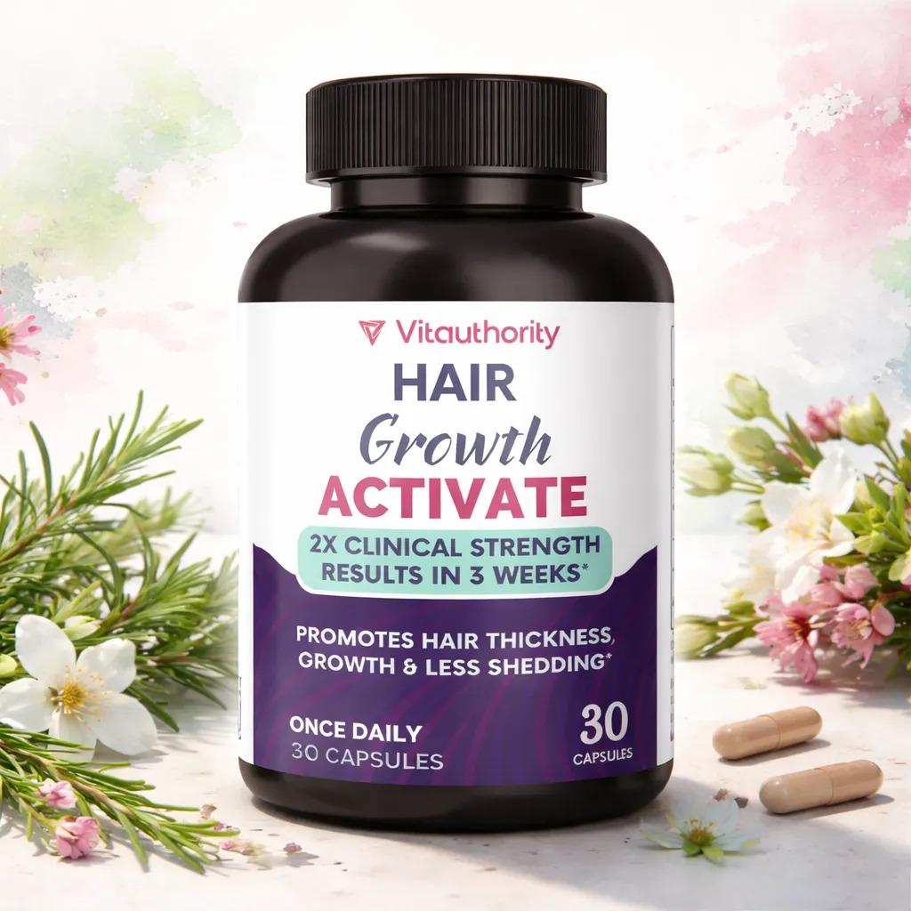 Hair Growth 100 Capsulas Colageno Apoyo Crece Uña Cabello - imagen 3