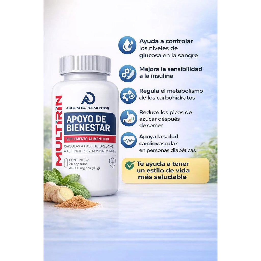 Multirin Argum Premium 30 Cápsulas Orégano Jengibre Vit C - imagen 2