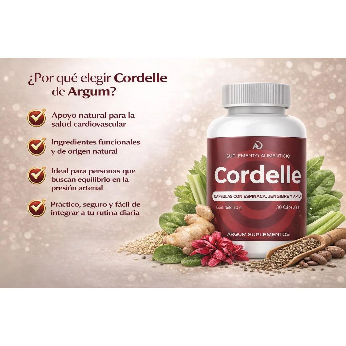 Cordelle Argum Suplemento Apoyo Cardiovascular 30 Cápsulas - imagen 2
