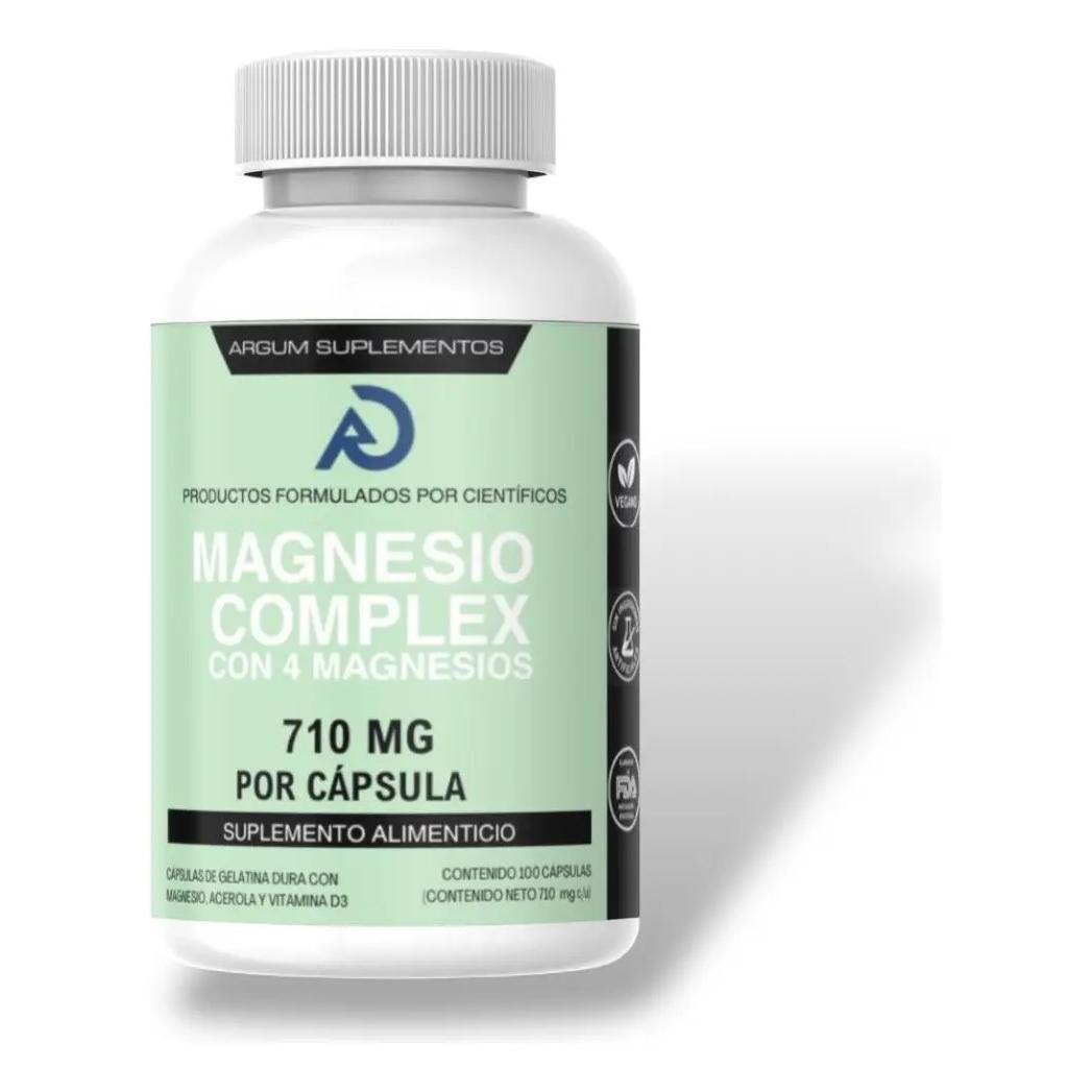 Magnesio Complex 710mg 4 Tipos De Magnesio 100 Caps Vegano