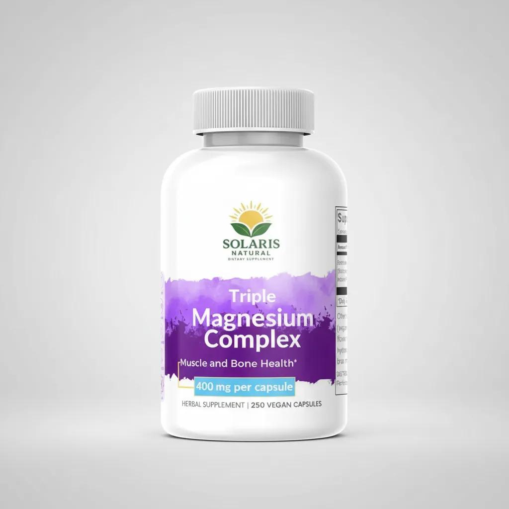 Magnesio Complex 250 Capsulas 400mg Solaris Suplemento - imagen 5
