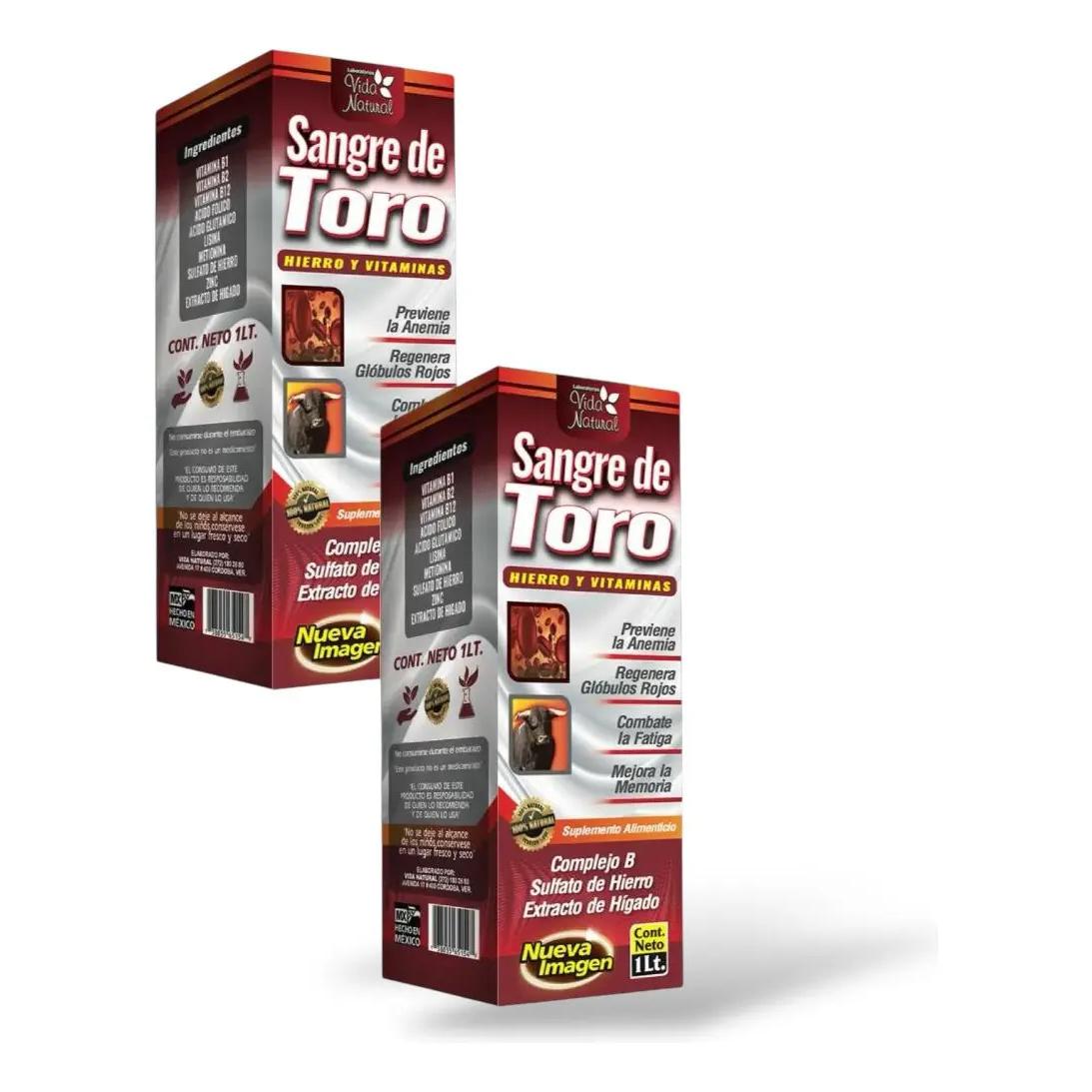 2pack Sangre De Toro Tónico 1lt Hierro Y Vitaminas,complejob