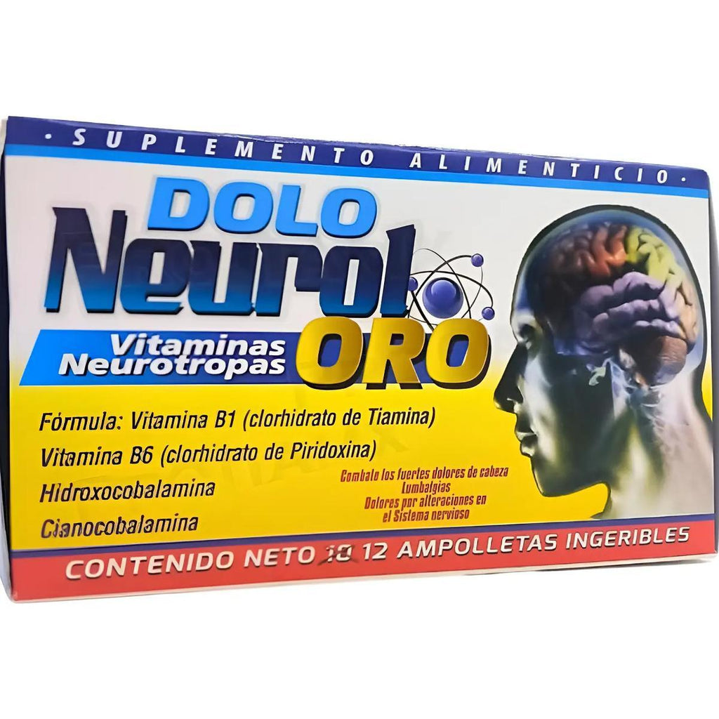 Dolo Neurol Oro Vitaminas Neurotropas 12 Ampolletas