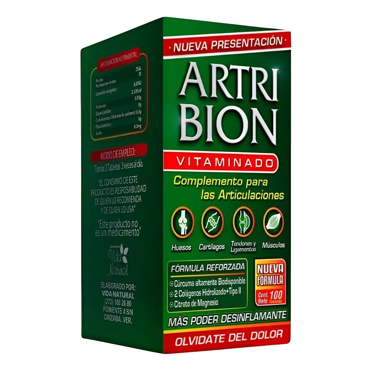 Artribion Vitaminado 100 Tabs Suplemento Vida Natural