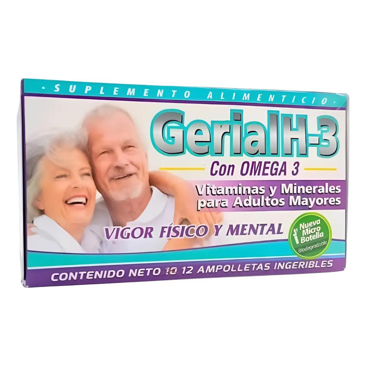Gerialh-3 Multivitamínico Adultos Mayores Con Omega 3