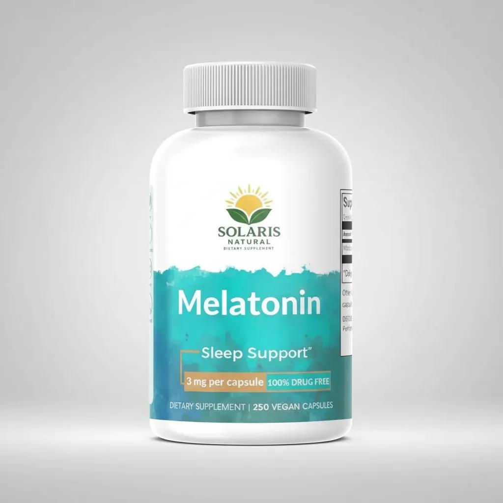 Melatonina 3mg 250 Capsulas Solaris Suplemento Sin Sabor - imagen 5