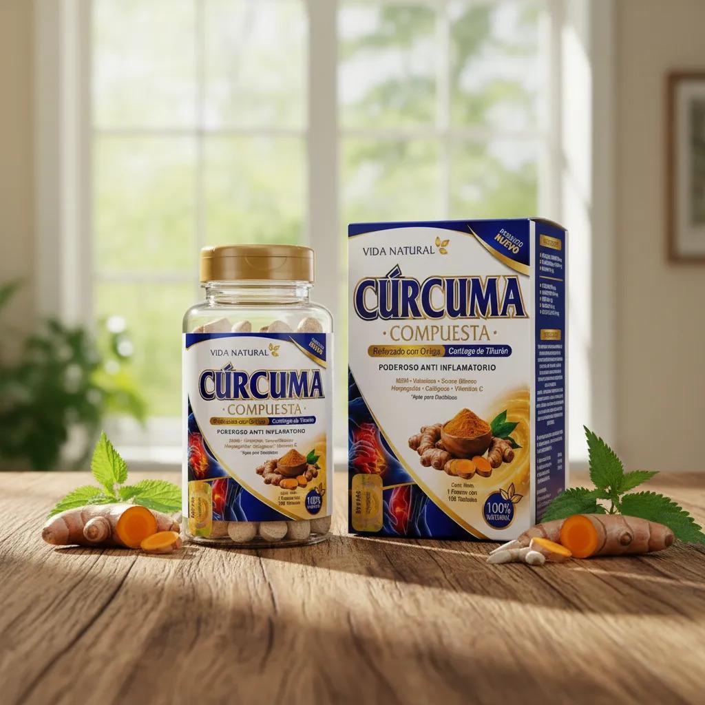 Curcuma Compuesta 100 Tabs Apoyo Articular Sin Sabor - imagen 3