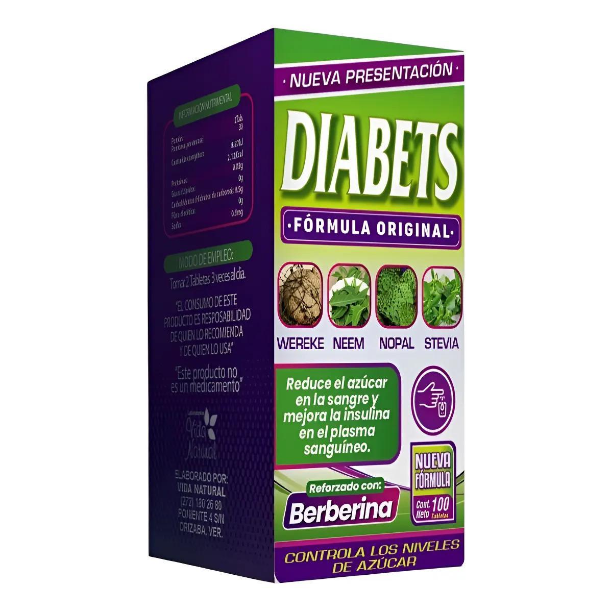 Diabets 100tabs Control Glucosa Con Berberina Y Neem