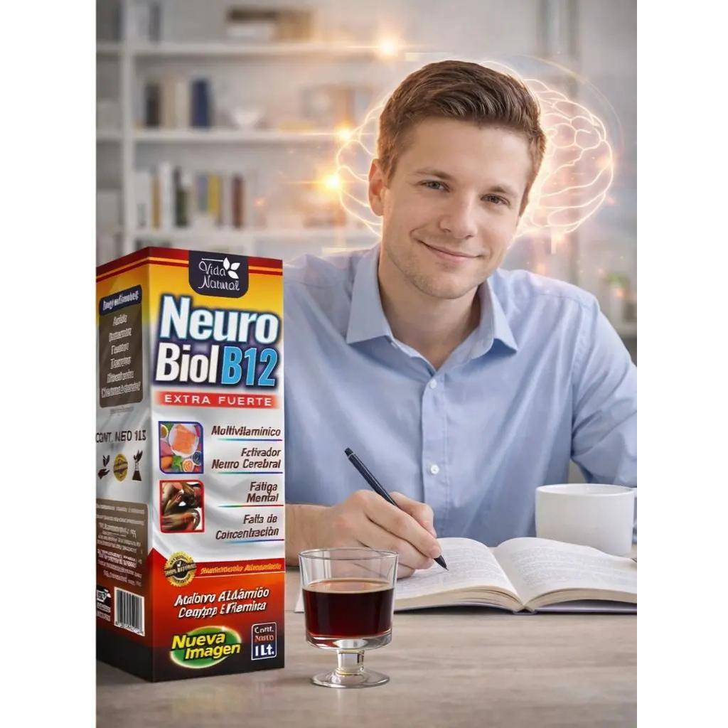 2 Pack Neurobiol B12| Suplemento| Complejo B| Tónico 1lt - imagen 2