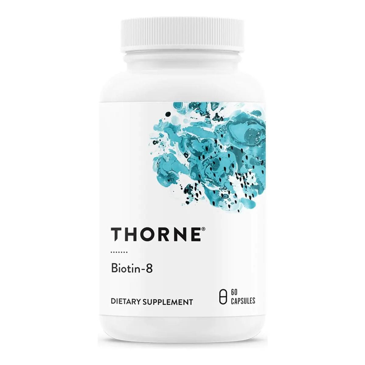 Biotina 8 Mg Thorne 60 Cápsulas Sabor Sin Sabor