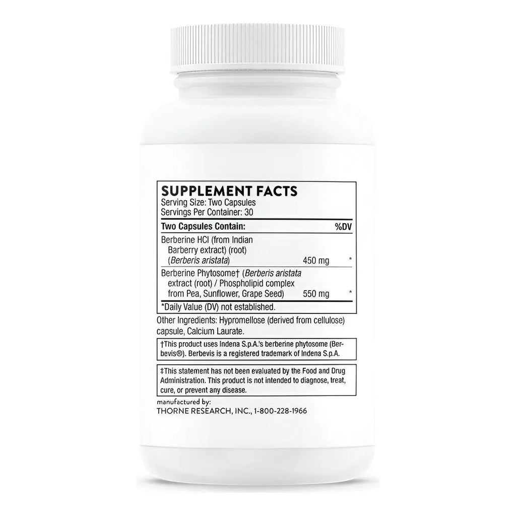 Suplemento Thorne Berberina 1000mg Cáps Sin Gluten 60 Caps - imagen 6