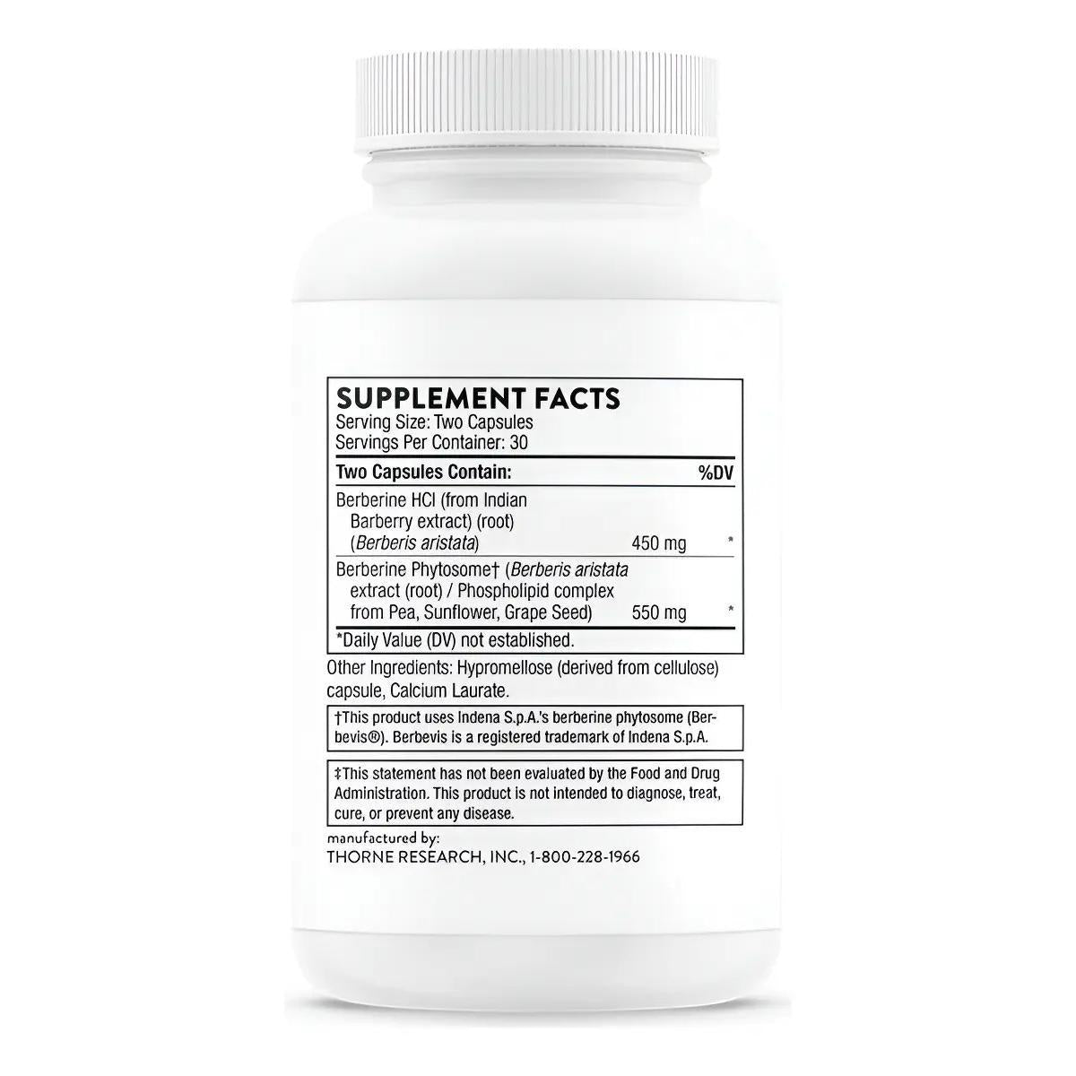 Suplemento Thorne Berberina 1000mg Cáps Sin Gluten 60 Caps - imagen 6