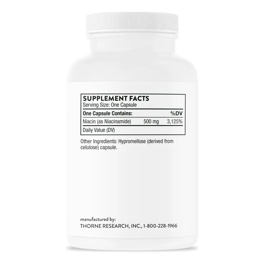 Thorne Suplemento Niacinamida, 500 Mg Por Cápsula, 180 Cáps - imagen 3