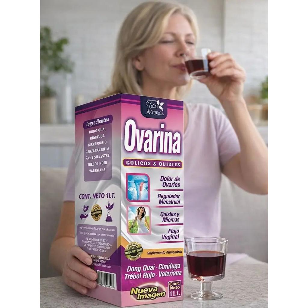 Ovarina|tónico 1lt |regulador Menstrual |cólicos| Quistes| - imagen 2