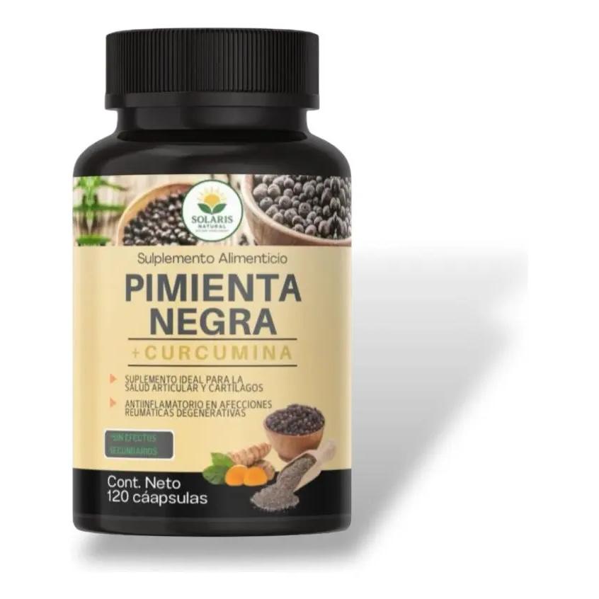 Pimienta Negra + Curcumina Suplemento Alimenticio 120 Caps