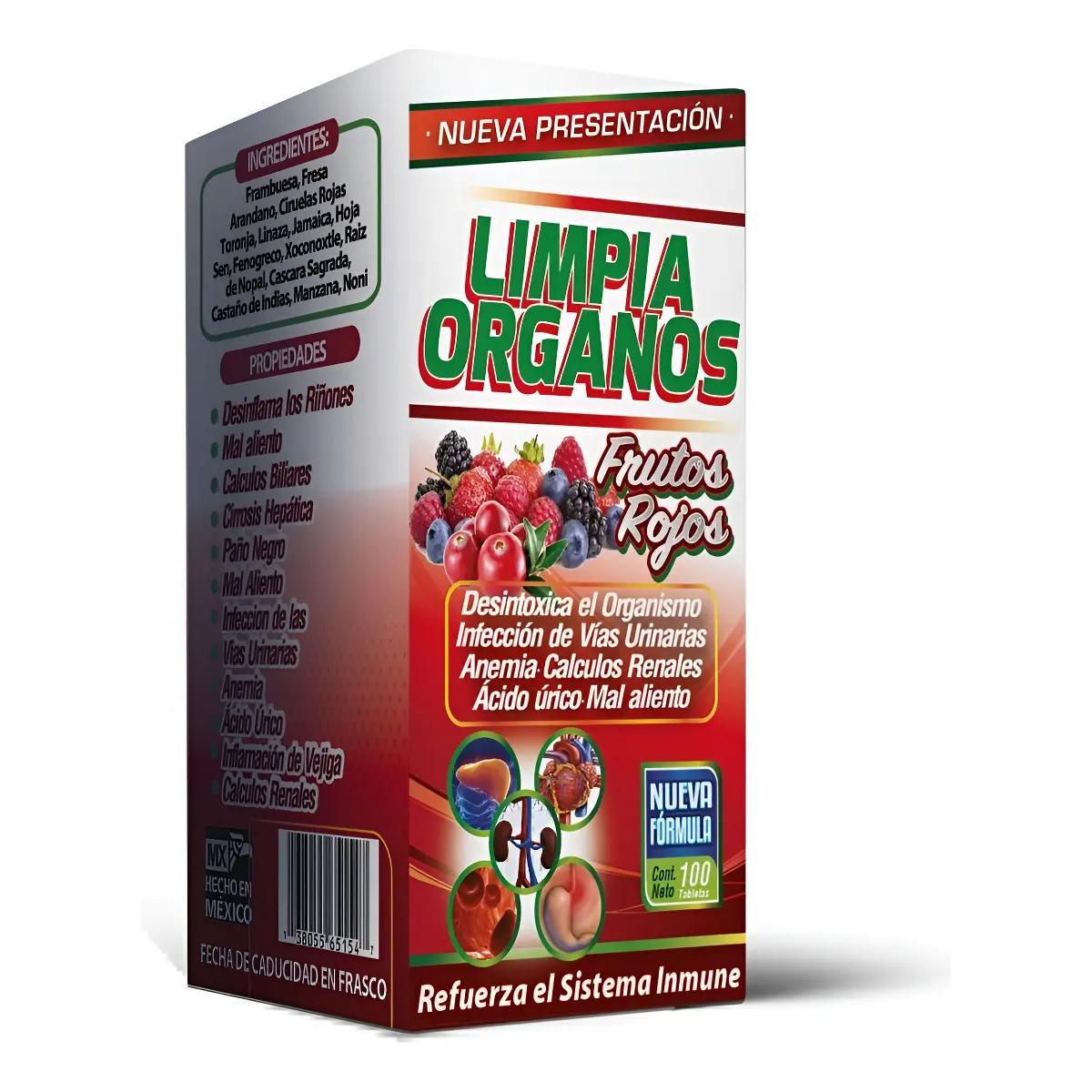 Limpia Órganos Suplemento Alimenticio 100 Tabletas