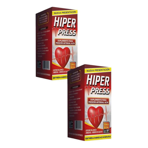 2pack Hiper Press Suplemento Para La Presión Arterial 100tab