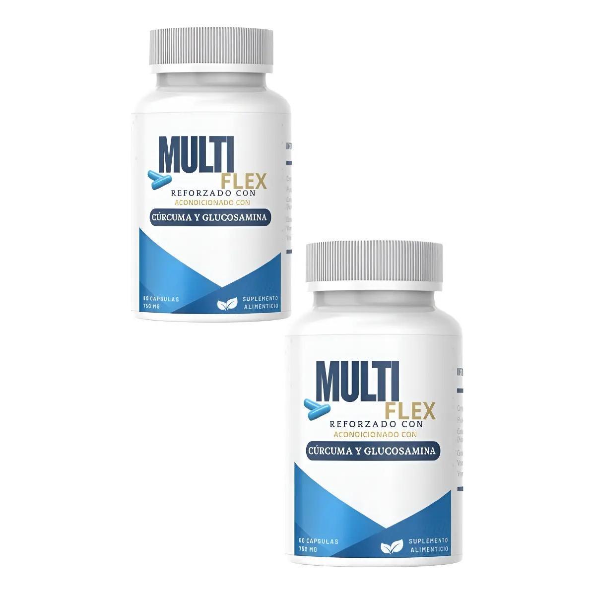 2 Pack Multiflex 60 Caps Suplemento Articulaciones Cúrcuma
