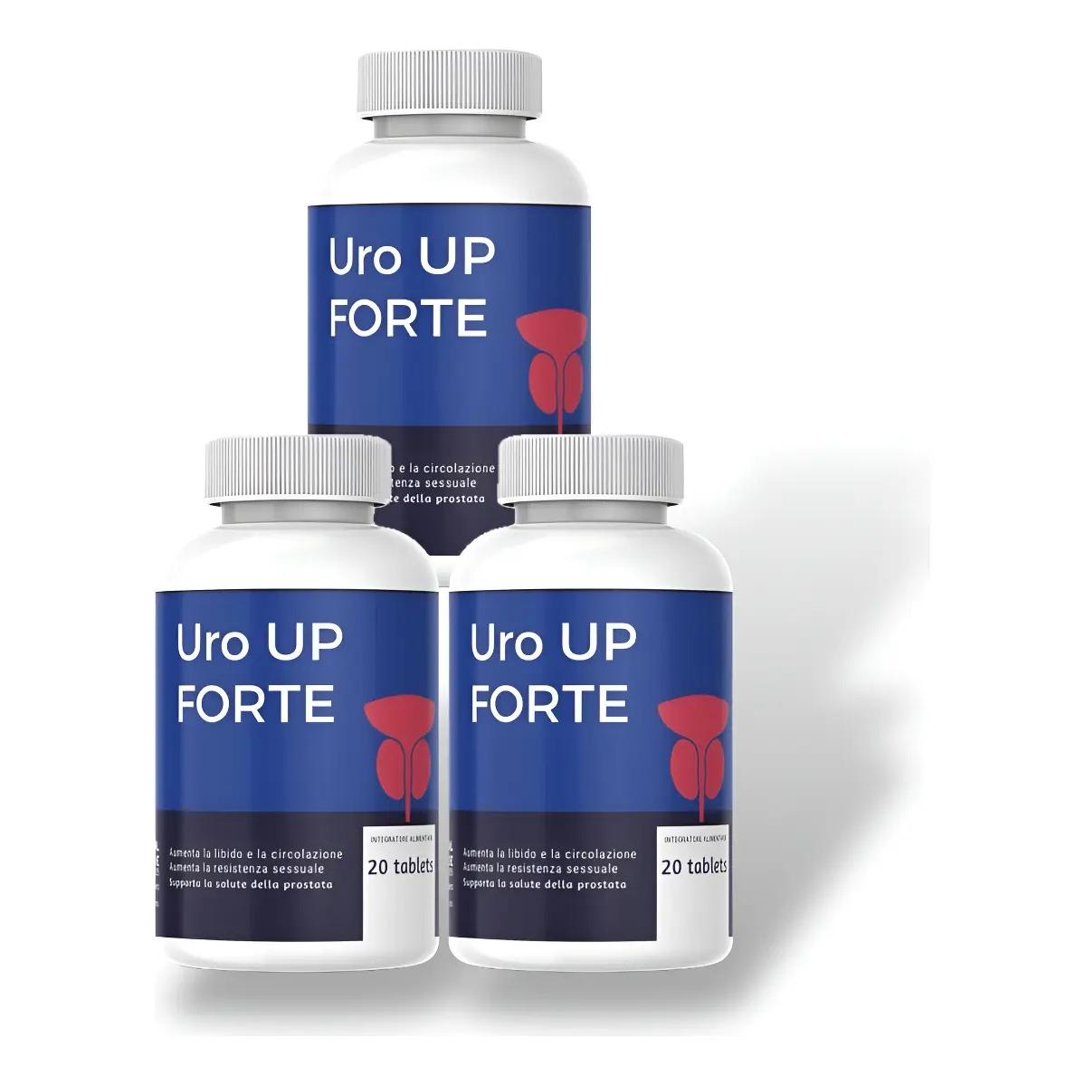 3pack Uro Up Forte 20 Tabletas Suplemento Para La Prostata