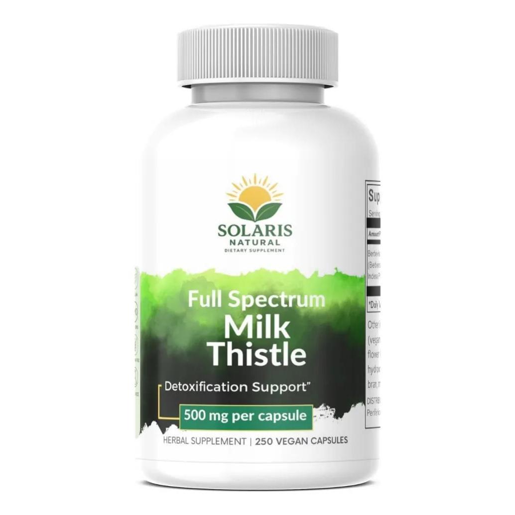 Solaris Milk Thistle 250 Capsulas Suplemento Cardio Mariano