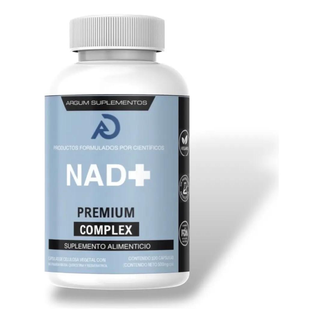 Argum NAD+ Premium Complex 100 Cápsulas Vegano Suplemento Alimenticio para Energía Celular y Bienestar Diario