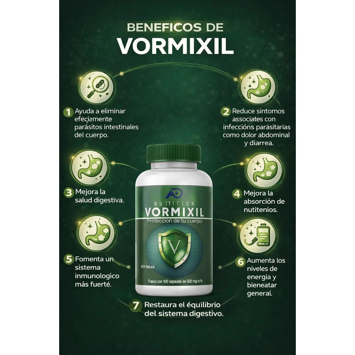 Vormixil 100 Cáps Apoyo Intestinal, Bienestar Digestivo - imagen 2