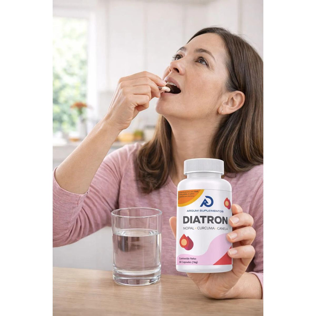 Diatron 30 Cápsulas, Nopal, Curcuma, Canela, Apoyo Glucosa - imagen 3