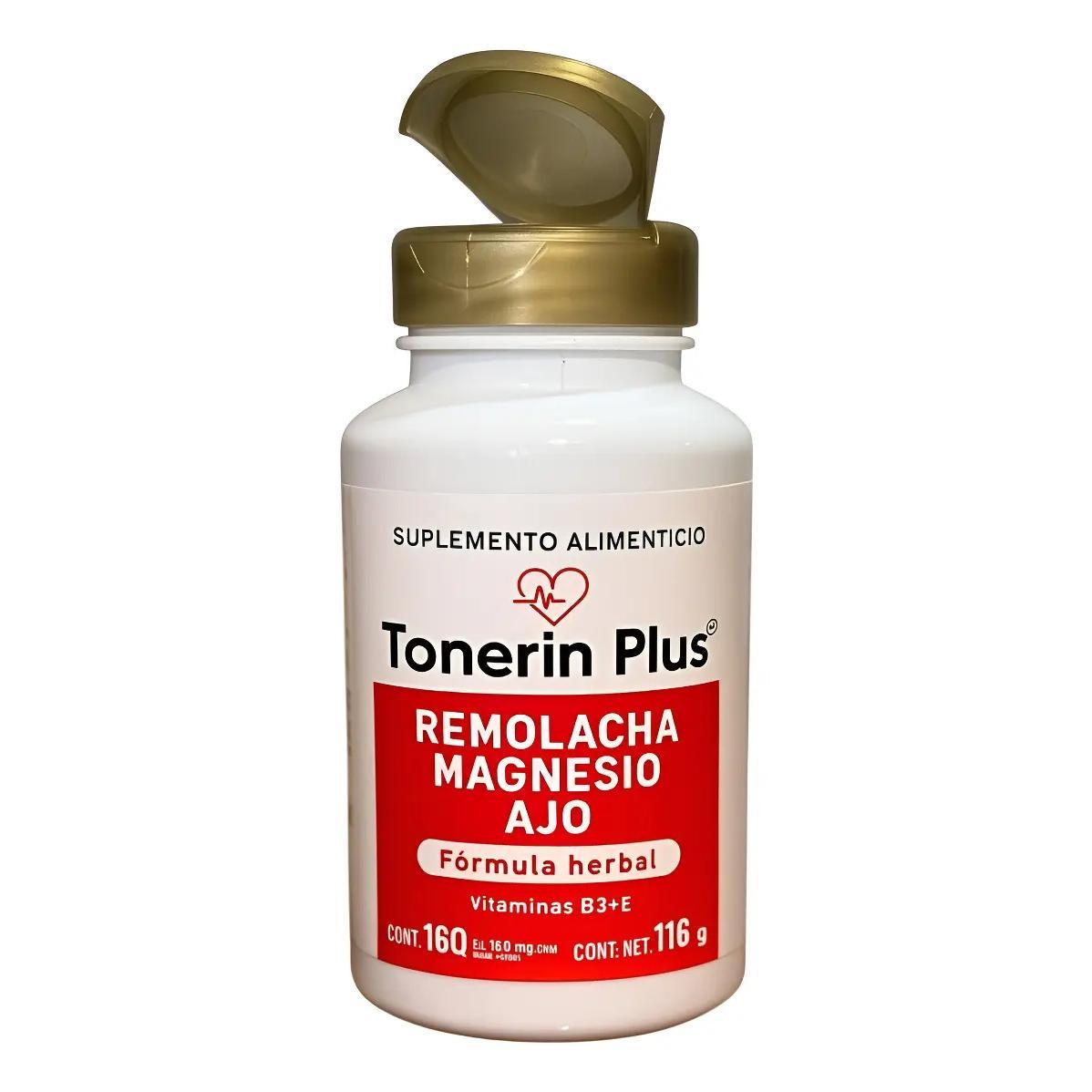 Tonerin Plus Remolacha Magnesio Y Ajo Formula Herbal 160 Cap