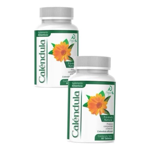 2 Pack Caléndula 60 Tabletas Suplemento Alimenticio
