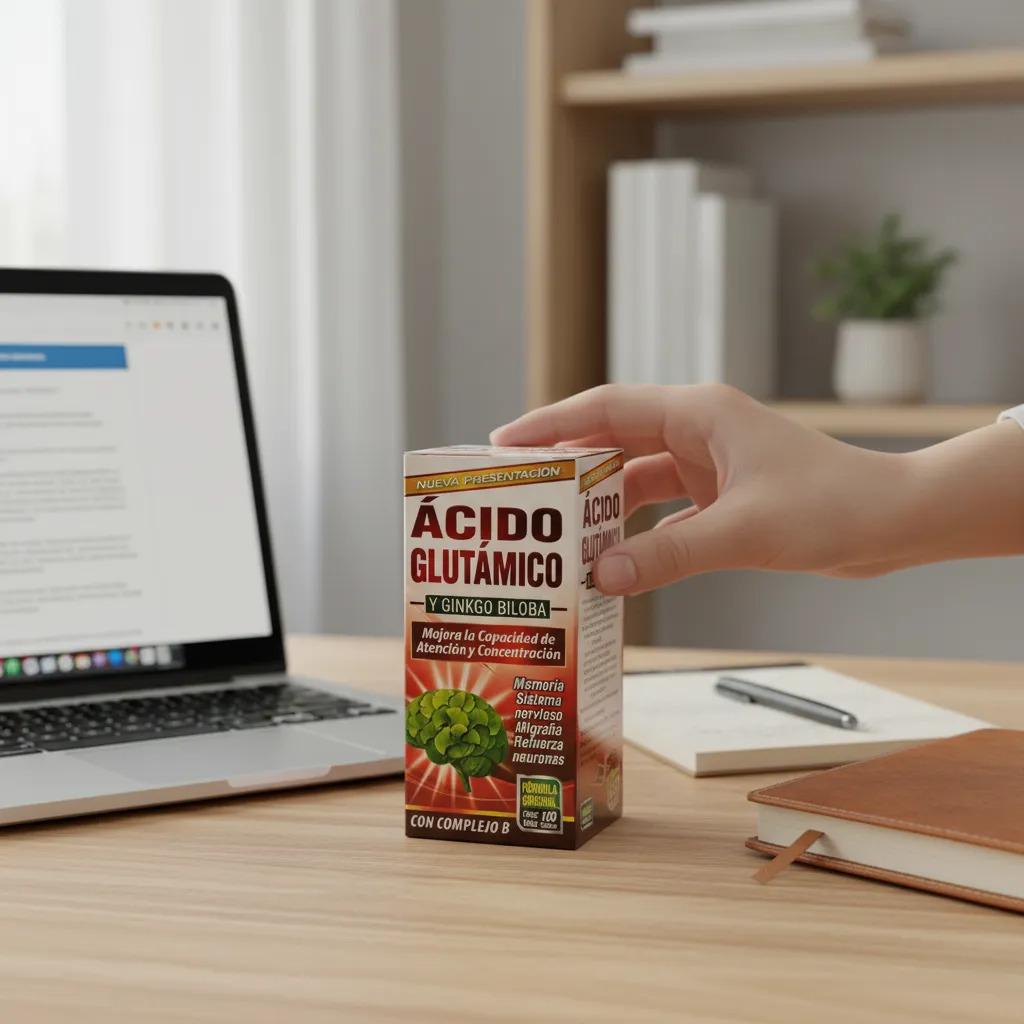 Acido Glutamico Y Vitaminas 100 Tabs Memoria Concentracion - imagen 3