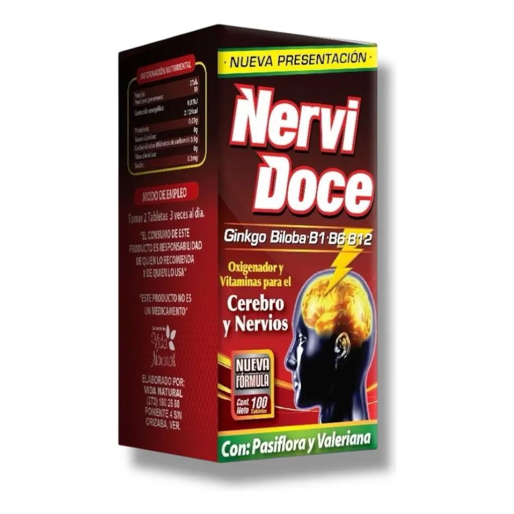 Nervi Doce Nueva Presentación Ginkgo Biloba 100 Tabletas