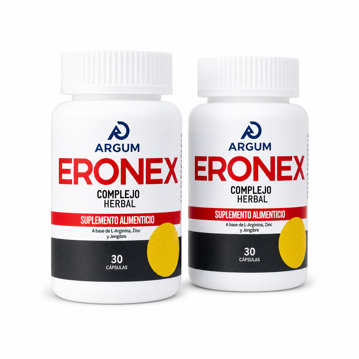 ERONEX ARGUM | L-Arginina, Zinc y Jengibre | 1 a 6 Frascos