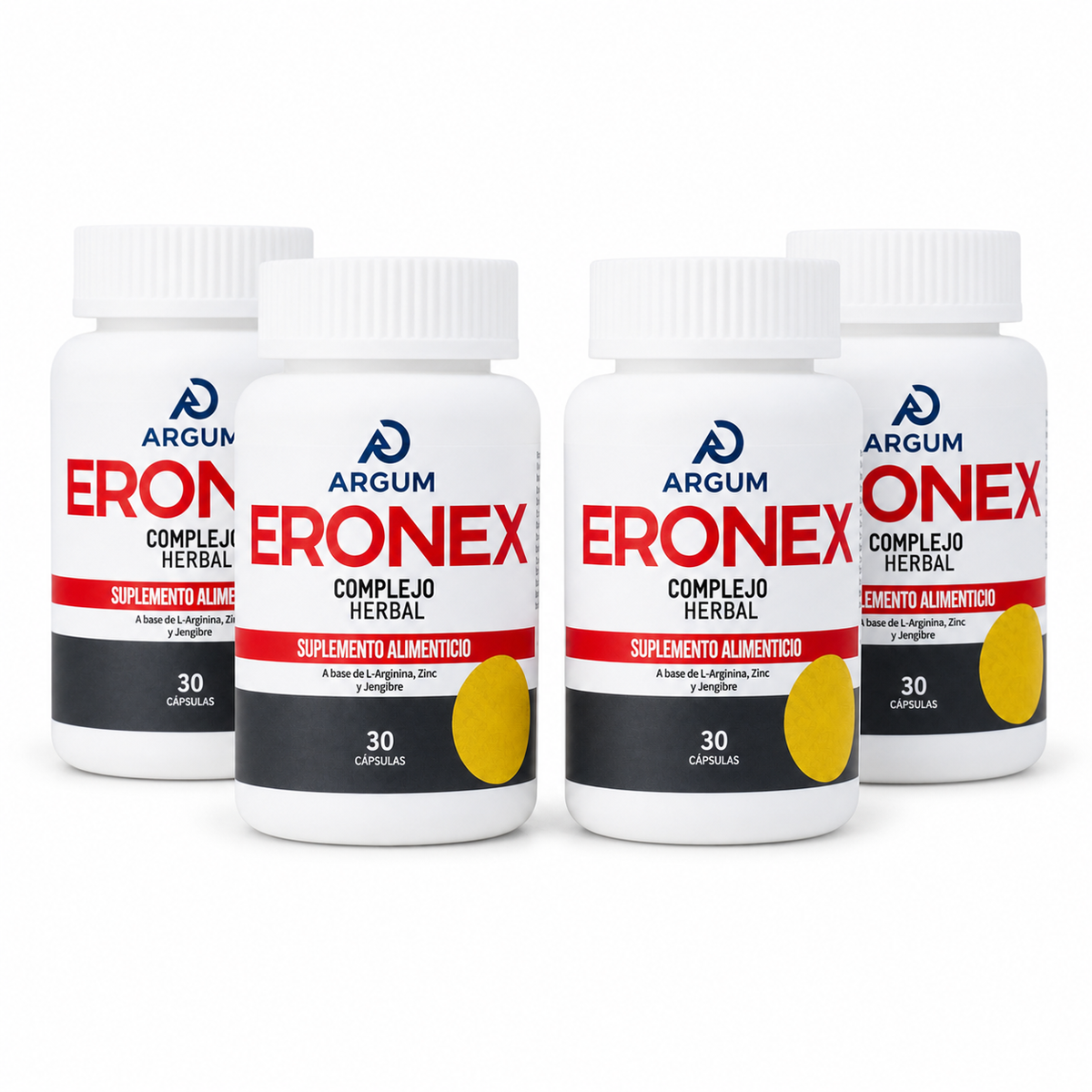 ERONEX ARGUM | L-Arginina, Zinc y Jengibre | 1 a 6 Frascos