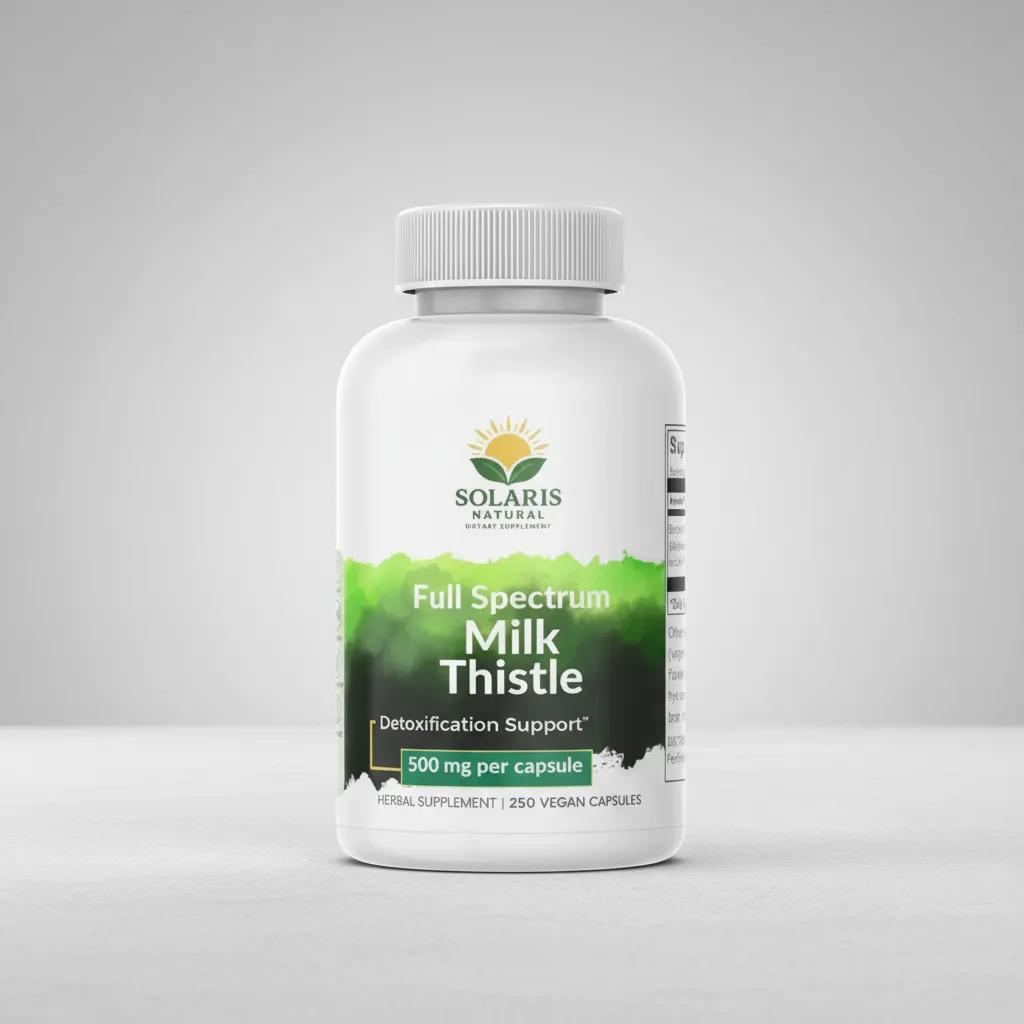 Solaris Milk Thistle 250 Capsulas Suplemento Cardio Mariano - imagen 4