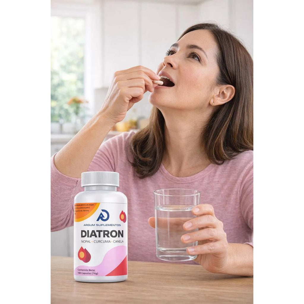 Diatron 100 Capsulas Nopal, Curcuma, Canela Apoyo Glucosa - imagen 3
