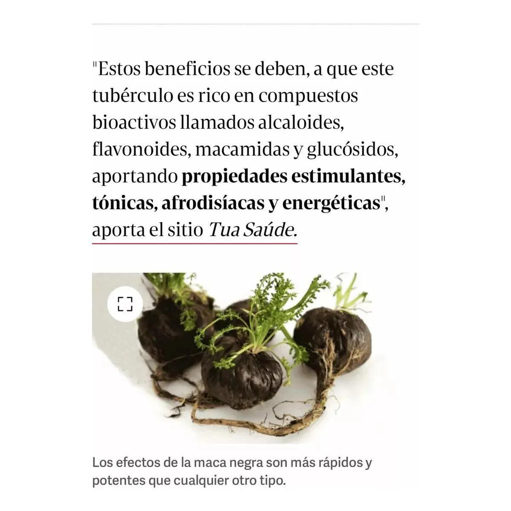 3pack Black Maca Premium Suplemento Sabor Natural 30 Caps - imagen 2