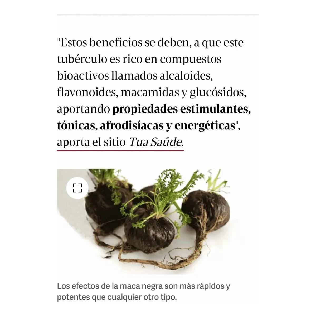 3pack Black Maca Premium Suplemento Sabor Natural 30 Caps - imagen 2